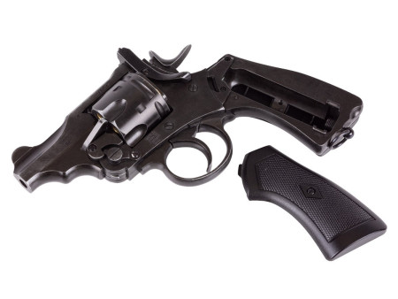 Webley MKVI CO2 Pellet Revolver, Battlefield Finish, 2.5"