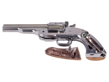 Schofield No. 3 Nickel CO2 BB Revolver, 5" Barrel