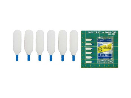 Super Brush Swab-its Bore-tips Foam Cleaning Swabs, 9mm, 8-32 Threads, 6ct