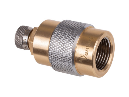 Air Venturi Female DIN Adapter, Female Quick-Disconnect, Stainless Steel