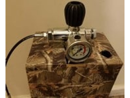 Benjamin Carbon Fiber Tank, 90 cu in, Gauge, Hose w/Female Quick-Disconnect