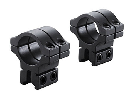 BKL 1" Rings, 3/8" or 11mm Dovetail, Double Strap, Matte Black