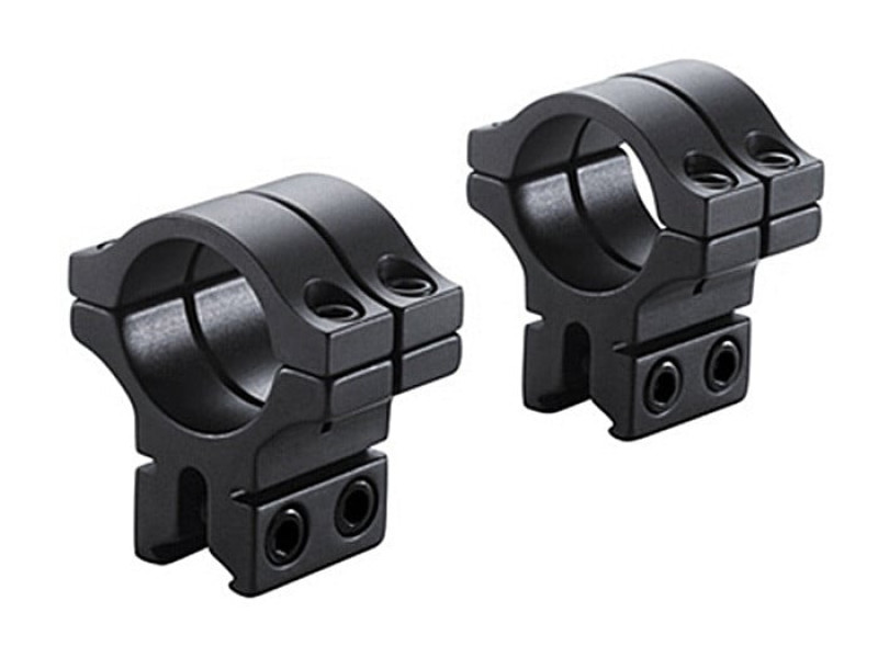 BKL 1" Rings, 3/8" or 11mm Dovetail, Double Strap, Matte Black