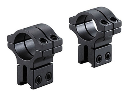 BKL 1" Rings, 3/8" or 11mm Dovetail, Double Strap, Matte Black