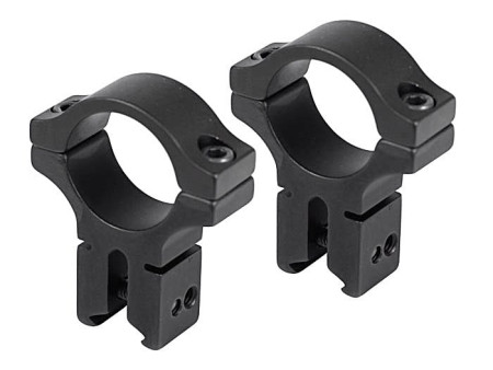 BKL 1" Rings, 3/8" or 11mm Dovetail, Matte Black