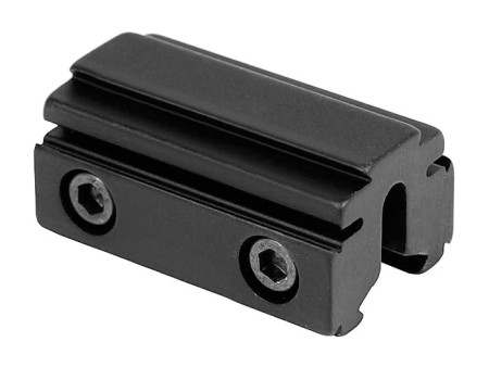 BKL 3/8" or 11mm Tri-Mount Dovetail Riser Mount, 1.625" Long, Black