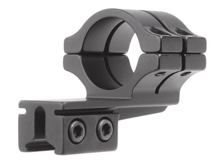 BKL Single 1" Double Strap Offset Ring, 3/8" or 11mm Dovetail, 1" Long, Medium, Black