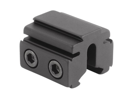 BKL Single 3/8" or 11mm Tri-Mount Dovetail Riser Mount, 1" Long, Black