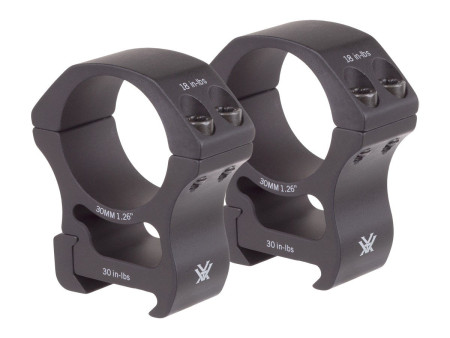 Vortex Pro Series 30mm Rings, High, Weaver/Picatinny
