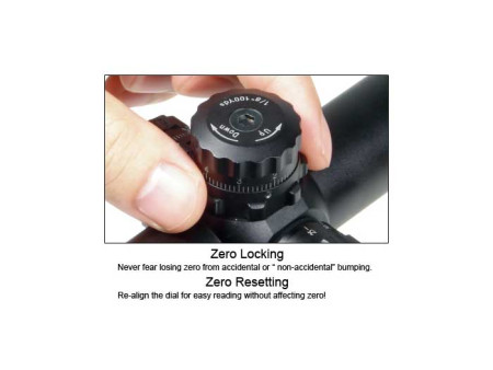 2-7x44 AO Accushot Scout SWAT Rifle Scope, EZ-TAP, Ill. Mil-Dot Reticle, 1/4 MOA, 30mm Tube, Weaver Rings