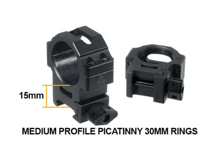2-7x44 AO Accushot Scout SWAT Rifle Scope, EZ-TAP, Ill. Mil-Dot Reticle, 1/4 MOA, 30mm Tube, Weaver Rings