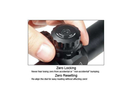 6-24x50 AO True Hunter Rifle Scope, EZ-TAP, Ill. Mil-Dot Reticle, 1/4 MOA, 1" Tube, Weaver Rings