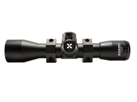 Axeon 4x32 Air Archery Scope, Ballistic Reticle, 1" Tube, Weaver Rings