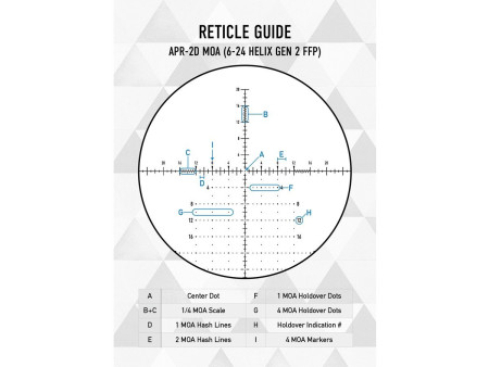 Element Optics Helix Gen2 6-24x50 FFP, APR-2D MOA Reticle, 30mm Tube