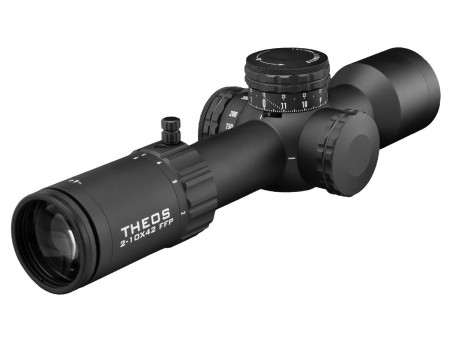 Element Optics Theos 2-10x42 FFP, MPR-1D MRAD Reticle, 34mm Tube, Black