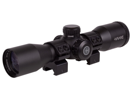 Hawke 3x32 XB Crossbow Scope, XB SR 340 FPS Reticle, 1/2 MOA, 1", Match Mounts