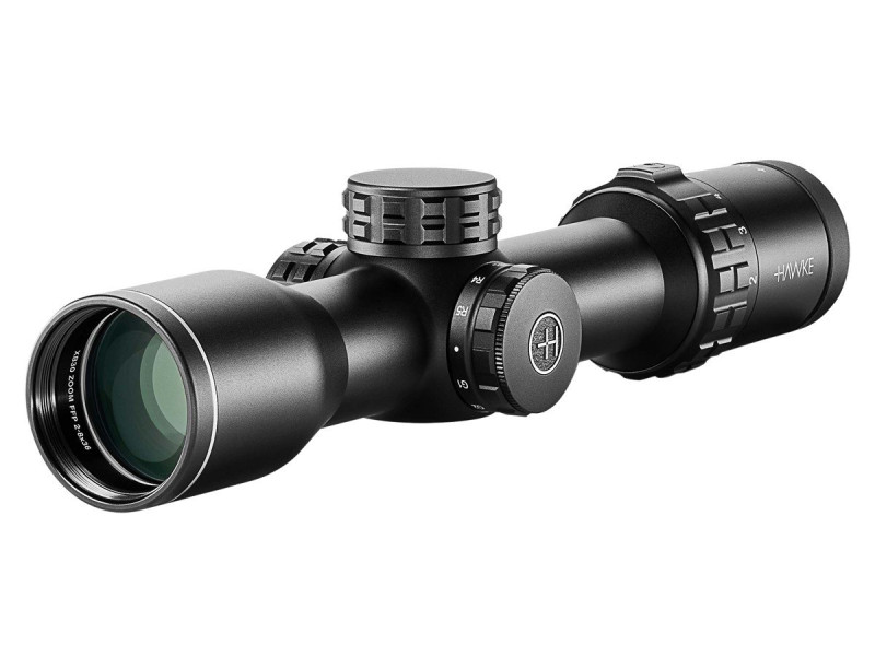 Hawke XB30 Zoom 2-8x36 FFP Crossbow Scope, 425-465 FPS