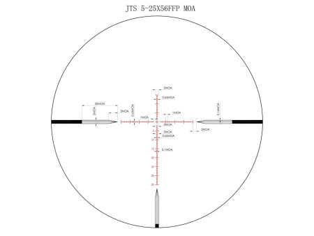 JTS 5-25x56 Shadow Series IR FFP Riflescope, 1/4 MOA, 34mm Tube