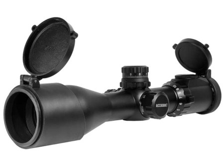 Leapers 3-12X44 AO SWAT Compact Accushot Rifle Scope, EZ-TAP, Illuminated Mil-Dot Reticle, 1/4 MOA, 30mm Tube, See-Thru Weaver R
