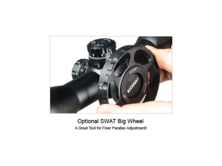 Leapers UTG 4-16x44 AO Accushot SWAT Rifle Scope, EZ-TAP, Illuminated Mil-Dot Reticle, 1/4 MOA, 30mm Tube, Lever-Lock Weaver Rin