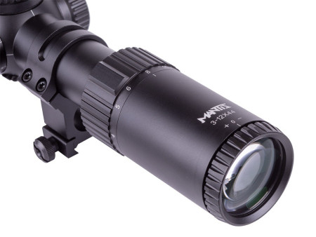 Mantis 3-12x44 AO SFP Rifle Scope, 1/4 MOA, 30mm Tube