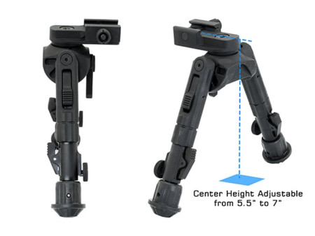 UTG Recon 360 TL Bipod, 8"-12" Center Height, Picatinny