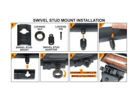 UTG Tactical OP Bipod, Quick-Detach Lever Mount