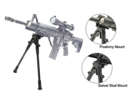 UTG Universal Bipod, Telescoping Legs, Picatinny & Sling Swivel Mount