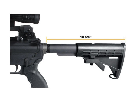 UTG PRO 6-Position Mil-Spec Stock Assembly, Made in USA, Black