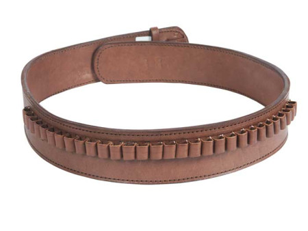 Gun Belt, 48-52" Waist, .38-Cal Loops, 2.5" Wide, Chocolate Leather
