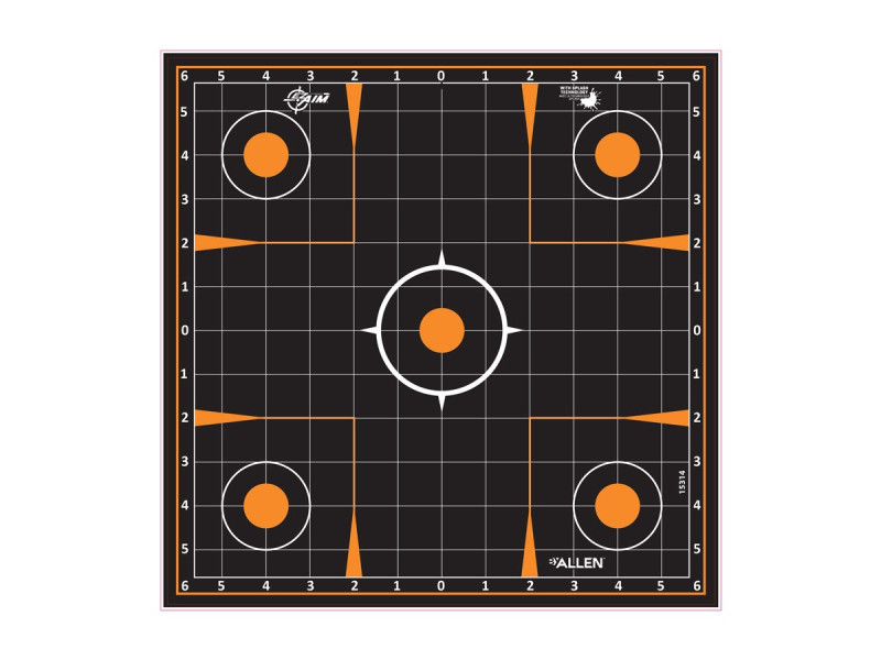 Allen Company EZ Aim Splash Sight-In Grid Target, 12"x12", 5-pack