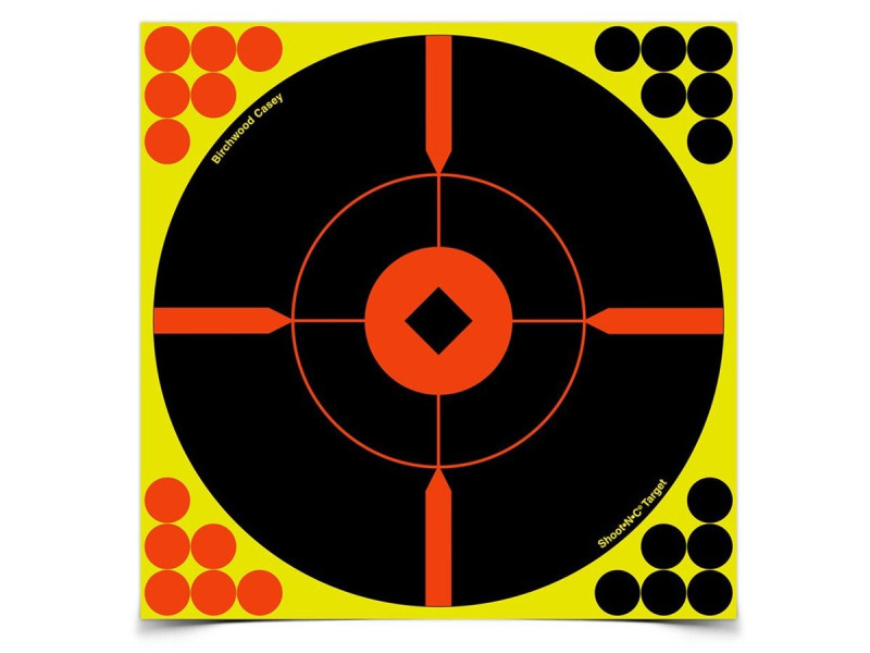 Birchwood Casey Shoot-N-C Targets, 8" Bullseye, 50 Targets + 200 Pasters