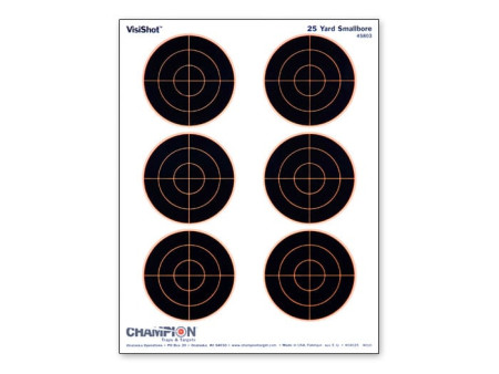 Champion VisiShot Paper Targets, 3" Bulls, 8.5x11 - 10pk