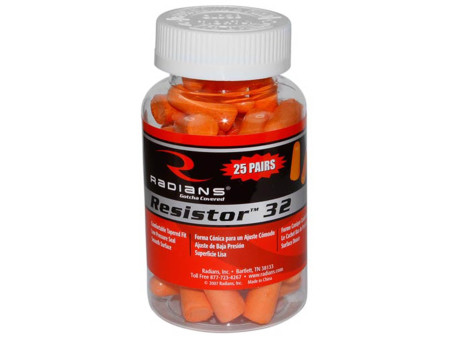 Radians Disposable Foam Earplugs, 25 Pairs, NRR 32