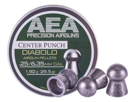 AEA Precision Center Punch Diabolo .25 Cal, 29.5gr, 300ct