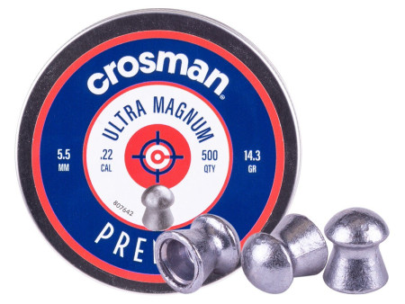 Crosman Premier .22 Cal, 14.3 Grains, Domed, 500ct