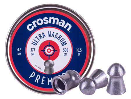 Crosman Premier Ultra Magnum .177 Cal, 10.5 Grains, Round Nose, 500ct