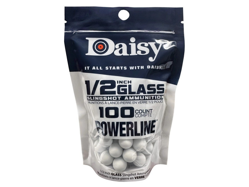 Daisy 1/2" High Visibility Glass Slingshot, 100ct