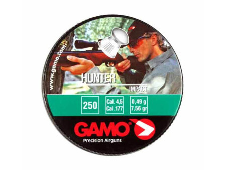Gamo Hunter .177 Cal, 7.56 Grains, Domed, 250ct