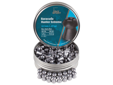 H&N Baracuda Hunter Extreme Pellets, .22 Cal, 18.52 Grains, Hollowpoint, 200ct