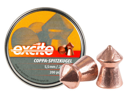 H&N Excite Coppa-Spitzkugel, .22 Cal, 16.05 Grains, Pointed, 200ct