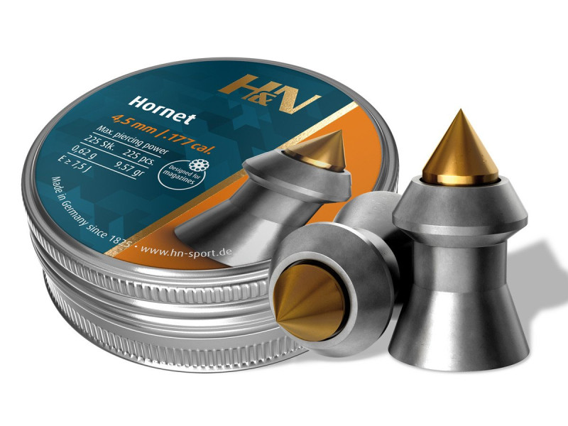 H&N Hornet Pellets, .177 Cal, 10.03 Grains, Pointed, 225ct