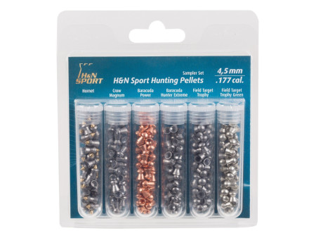 H&N Hunting Sampler .177 Cal, 6 Different Pellets, 215ct