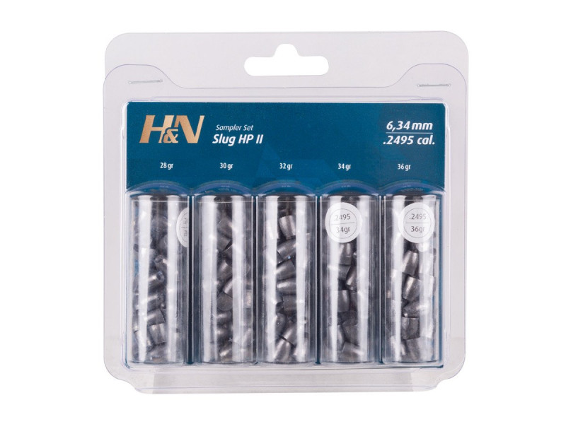 H&N Slug HP II Sampler, .249 Cal, 5 Types