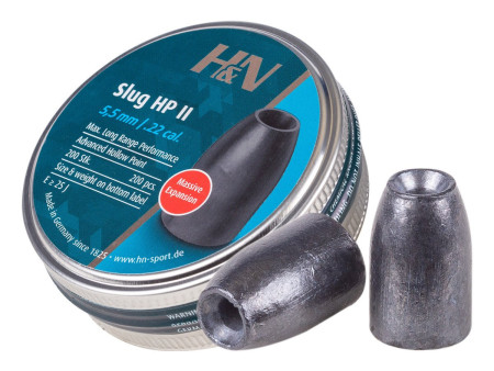 H&N Slug HP II, .218 Cal, 27 Grains, Hollowpoint, 200ct