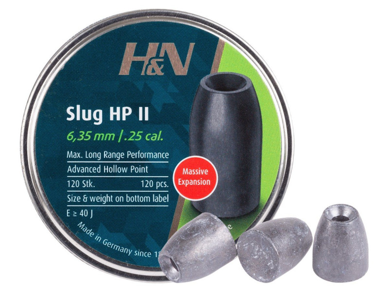 H&N Slug HP II, .249 Cal, 30 Grains, Hollowpoint, 120ct