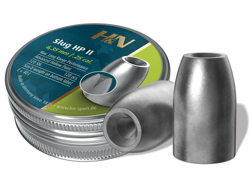 H&N Slug HP II, .250 Cal, 34 Grains, Hollowpoint, 120ct