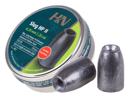 H&N Slug HP II, .250 Cal, 34 Grains, Hollowpoint, 120ct
