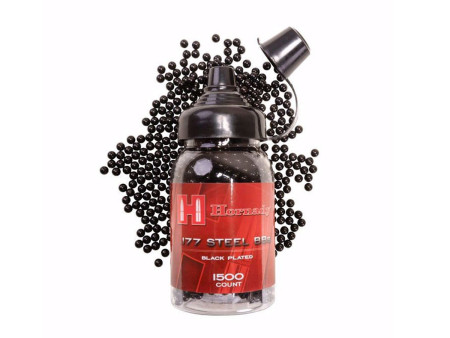 Hornady Black Diamond Steel BBs, .177 Cal, 5.1 Grains, Anodized Finish, 1500ct