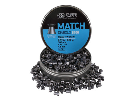 JSB Blue Match Heavy Weight .177 Cal, 8.26 Grains, Wadcutter, 500ct